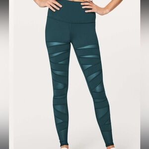 Lululemon Wunder Under Pant Legging High Rise Tech Mesh Submarine size 2